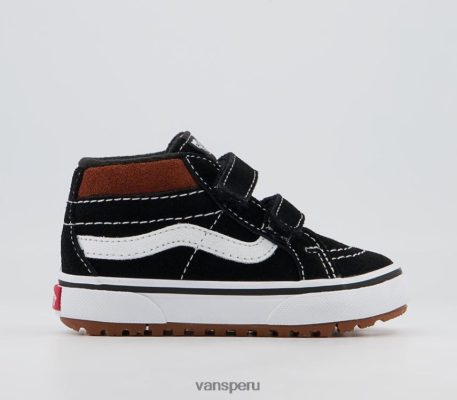 Vans Peru NBDZ464231 caparazón de tortuga negra | Vans zapatillas de deporte para niños pequeños sk8 hi reedición mte