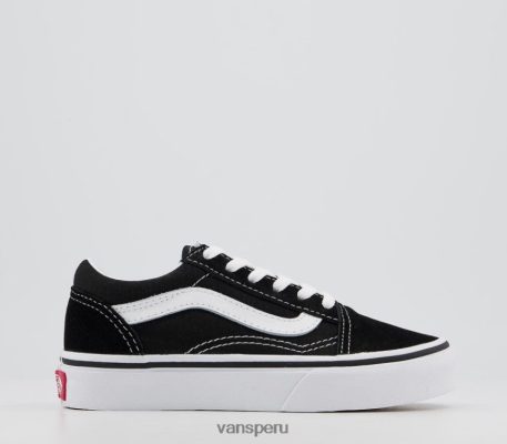 Vans Peru NBDZ464243 negro verdadero blanco | Vans zapatillas old skool de encaje para niños