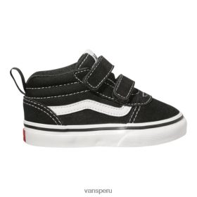 Vans Peru NBDZ464325 blanco y negro | Vans zapatillas de skate ward v para niños pequeños zapatillas de caña media para niño