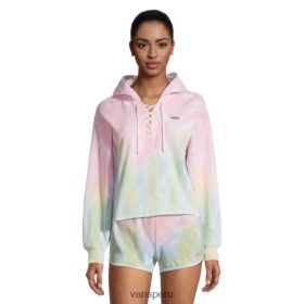 Vans Peru NBDZ464375 orquídea rosa | Vans sudadera con capucha y cordones con efecto tie-dye popsicle para mujer