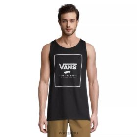 Vans Peru NBDZ464447 balada blanca azul | Vans Camiseta sin mangas de algodón con estampado de caja para hombre