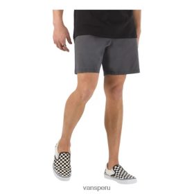 Vans Peru NBDZ464507 asfalto | Vans Pantalones cortos elásticos de 18 pulgadas con lavado salado para hombre