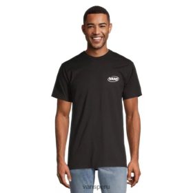 Vans Peru NBDZ464533 negro | Vans Camiseta comercial de alta definición para hombre, manga corta, cuello redondo, algodón