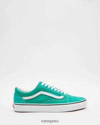 Vans Peru NBDZ464647 verde pimienta-blanco verdadero | Vans vieja escuela - unisex