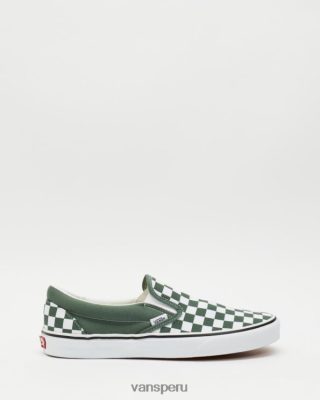 Vans Peru NBDZ464703 tablero de ajedrez verde pato | Vans clásico sin cordones - unisex