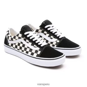 Vans Peru NBDZ465 blanco y negro | Vans zapatos old skool cuadros primarios
