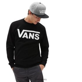 Vans Peru NBDZ46905 blanco y negro | Vans suéter clásico con cuello redondo